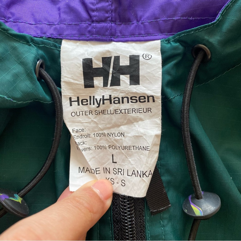 EUC Teal and Purple Vintage Helly Hansen Lightweight Windbreaker - Men’s Large - Picture 3 of 7